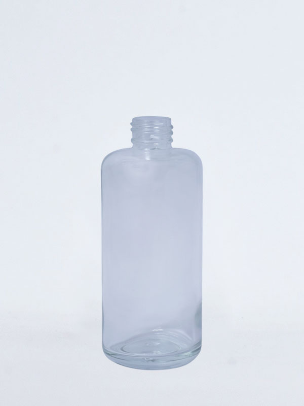 200ML Round Shoulder Clear Lotion Glass Bottles 24 MM Neck